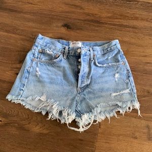 Agolde Parker Distressed Denim Shorts